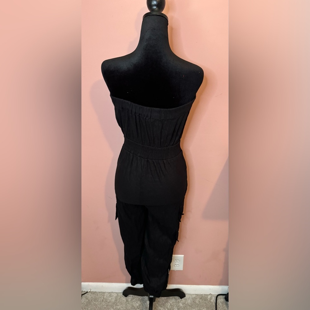 Bebe Black Strapless jumpsuit - Picture 3 of 9